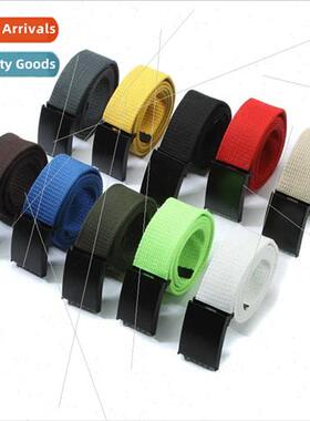 Personalized fashion canvas belt 17 colors men women solid c