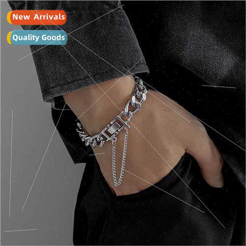 Europe ins alloy hip-hop bracelet men women stainless steel