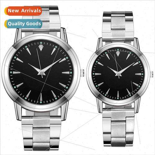 New steel belt couple watches simple temperament ladies quar