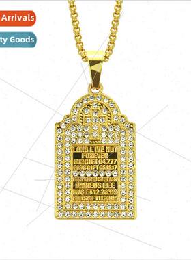 Europe hip-hop fashion diamonds cross pendant men long neckl