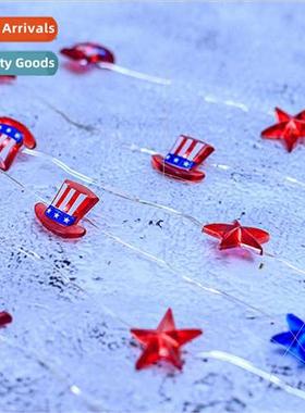 new American Independence Day pentagram red hat shape 9 func