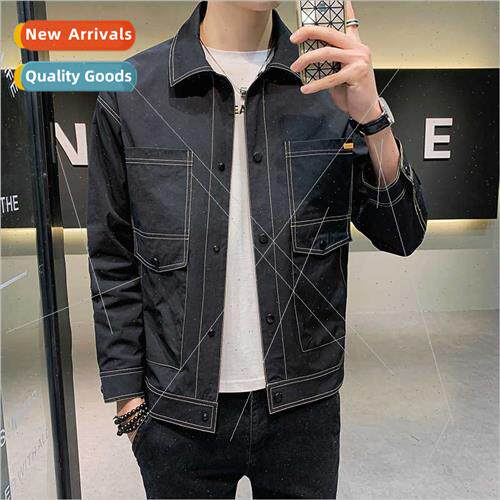 2023 new spring fall jacket male Korean Slim jacket youth la