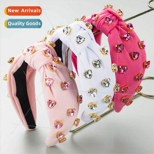 Hair bands new wide side knot Korean diamond headband nd lov