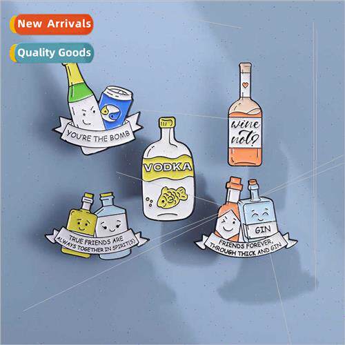 New chemical element letters bottle shape cartoon badge hat