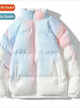 Winter tide tie-dye gradient cotton jacket jacket HK men wom
