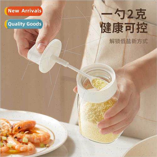 Retractable spice box spoon lid integrated kchen spice jar m