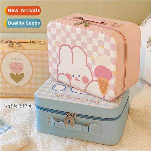 ins new cute rabb makeup box girl heart portable large capac