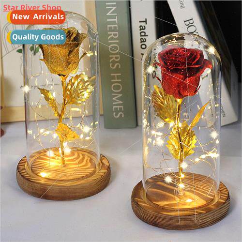 New Christmas  Red Shiny artificial flower Rose Beauty a