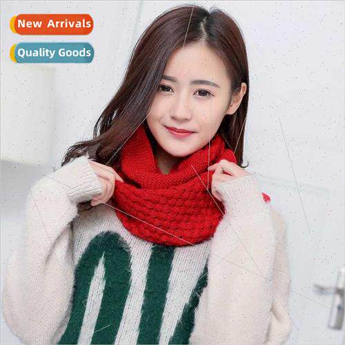 2023 winter new wool sunflower scarf Korean  lady headset ne