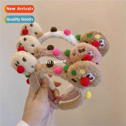 Autumn winter plush headband girl small cute curly clown qui