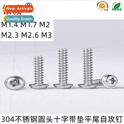 304 round head pan head Phillips flat end tapping screws wh