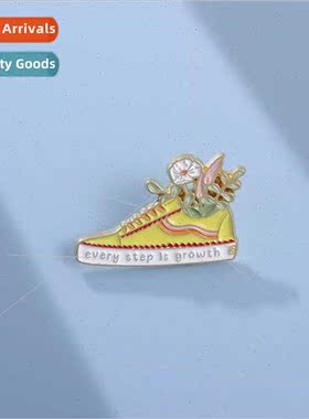 Exquise hipster design canvas shoes shape metal niche badge