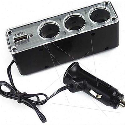 Car one tow three cigarette lighter 12V USB one point three