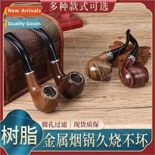 vintage glossy men hammer portab pipe craft resin Old curved