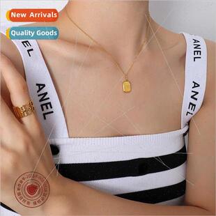 French choker square nuggets letters double spelling pendant