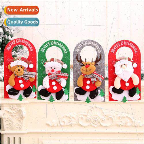 New Christmas decorations -woven cartoon Christmas door hang