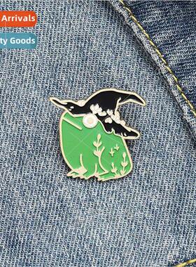 Halloween Wch Hat Frog Brooch Hat Pin Cartoon Animal Costume