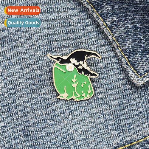 Halloween Wch Hat Frog Brooch Hat Pin Cartoon Animal Costume