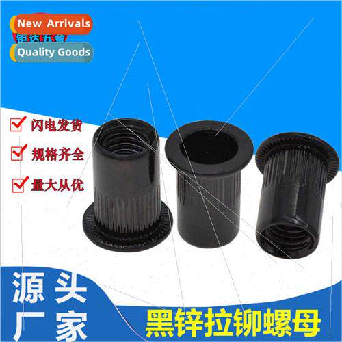 Black zinc plated rivet nut wh flat head vertical rivet nut