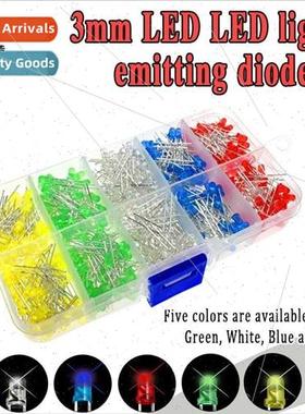 300PCS 3MM LED light-emting diodes 5 colors color whe 30pcs