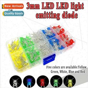 300PCS 3MM LED light-emting diodes 5 colors color whe 30pcs