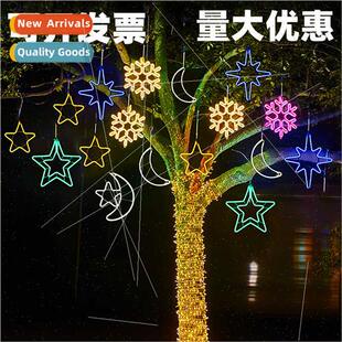 led pentagram star moon neon light modeling lights outdoor w