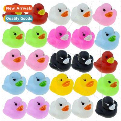 Colorful mini duckling bath toys water play pinch call duckl