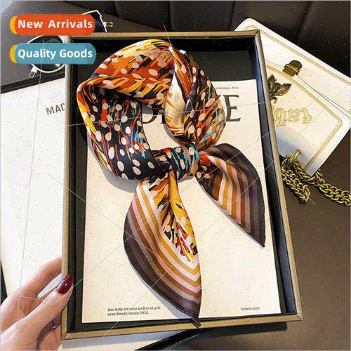 Korean  dazzling color oil painting mulberry silk silk scarf
