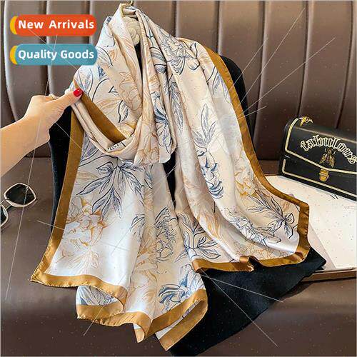 lk scarf female spring fall fashion printing simulation silk