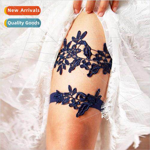 LW27 Bridal Lace Garter Thigh Rings Black Erotic Sexy Garter