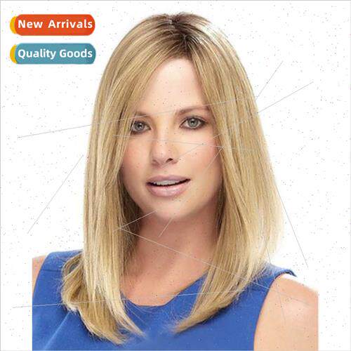 Europe Fashion Gradient Color Wig Parted Button Long Curly H