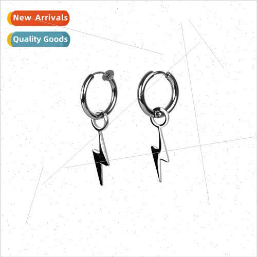 mple earrings nd wh small earrings Korea small lightning bol
