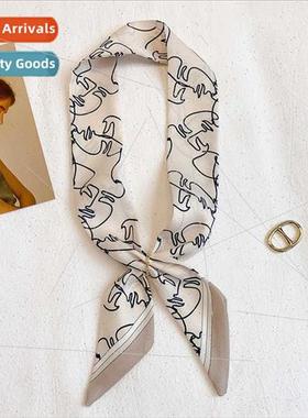 2021 spring summer new abstract fashion small neckerchief fe