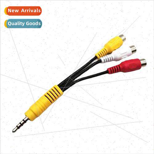 0.1 meter 3.5 male to 3RCA female audio cable 3.5 to color d
