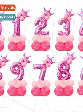 32 inch digal crown column aluminum balloon cue latex balloo