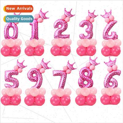 32 inch digal crown column aluminum balloon cue latex balloo