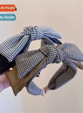 elegant retro ins simple color blocking bow versatile headba