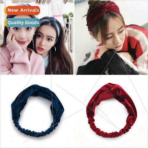 Korea Spring mple Golden Velvet Bundle Hair Accessories Spor