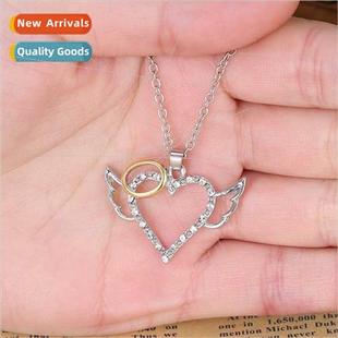 demon angel two new col creative fashion necklace Korea love