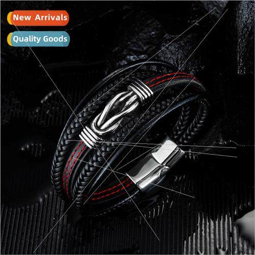 Europe tanium steel magnetic clasp bracelet set retro tide m