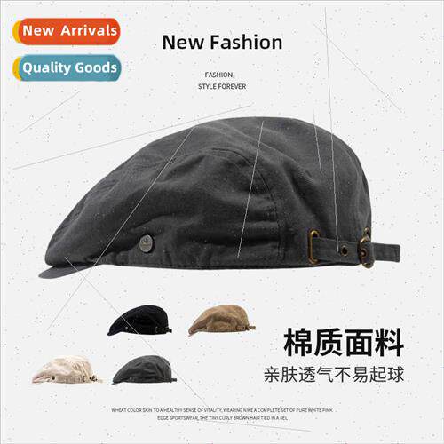Japanese retro duck tongue ward cap spring summer thin rever