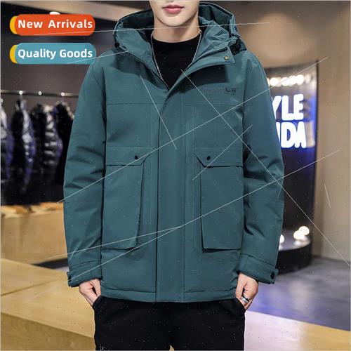 Down jacket men short thickened 2020 new handsome youth nd j