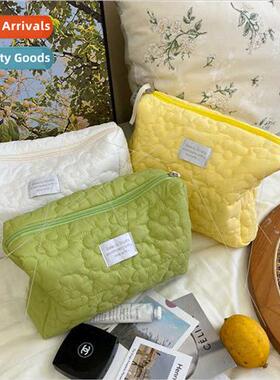 al homemade ins soft flowers makeup bag macaroon color porta