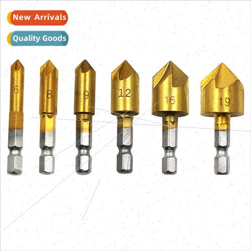 82 Degree Hexagonal Shank Five Edge Chamfering Tool xpcs Set