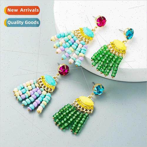 Europe fashion geometric alloy pendant earrings female niche