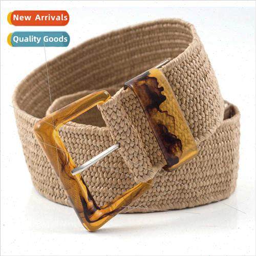 PP Grass Elastic Stch Braided Belt Dress Belt Leather Bag Bu