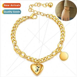 Steel Gold Inials Letters Europe Tanium Women Bracelet