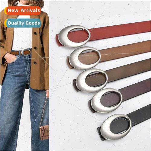 Belt female jeans hundred leather ladies belt Korean retro p