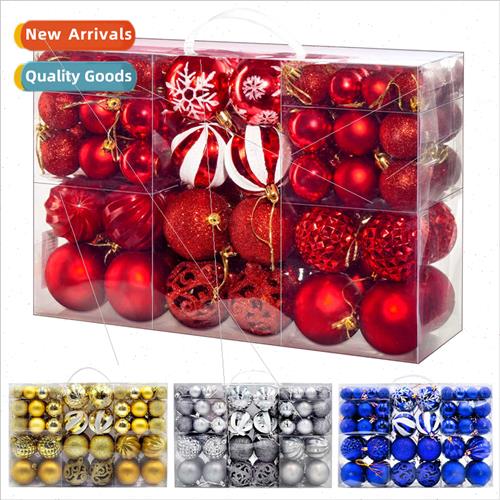 Christmas e decorations 100 round ball mounted electroplated