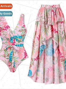 One-piece swimsu womens slant shoulder personalized design q